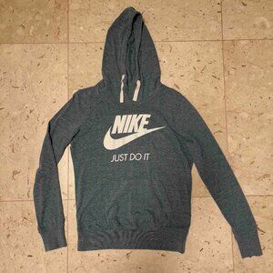 Nike Gym Vintage Pullover Hoodie - Turquoise Blue - Women's Large